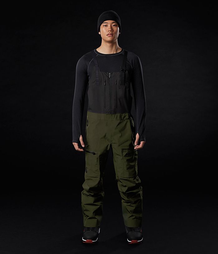 The North Face Παντελόνι Σκι Ελιά Πρασινο Ανδρικα Brigandine Futurelight™ Bib - Greece 5163QDJTK
